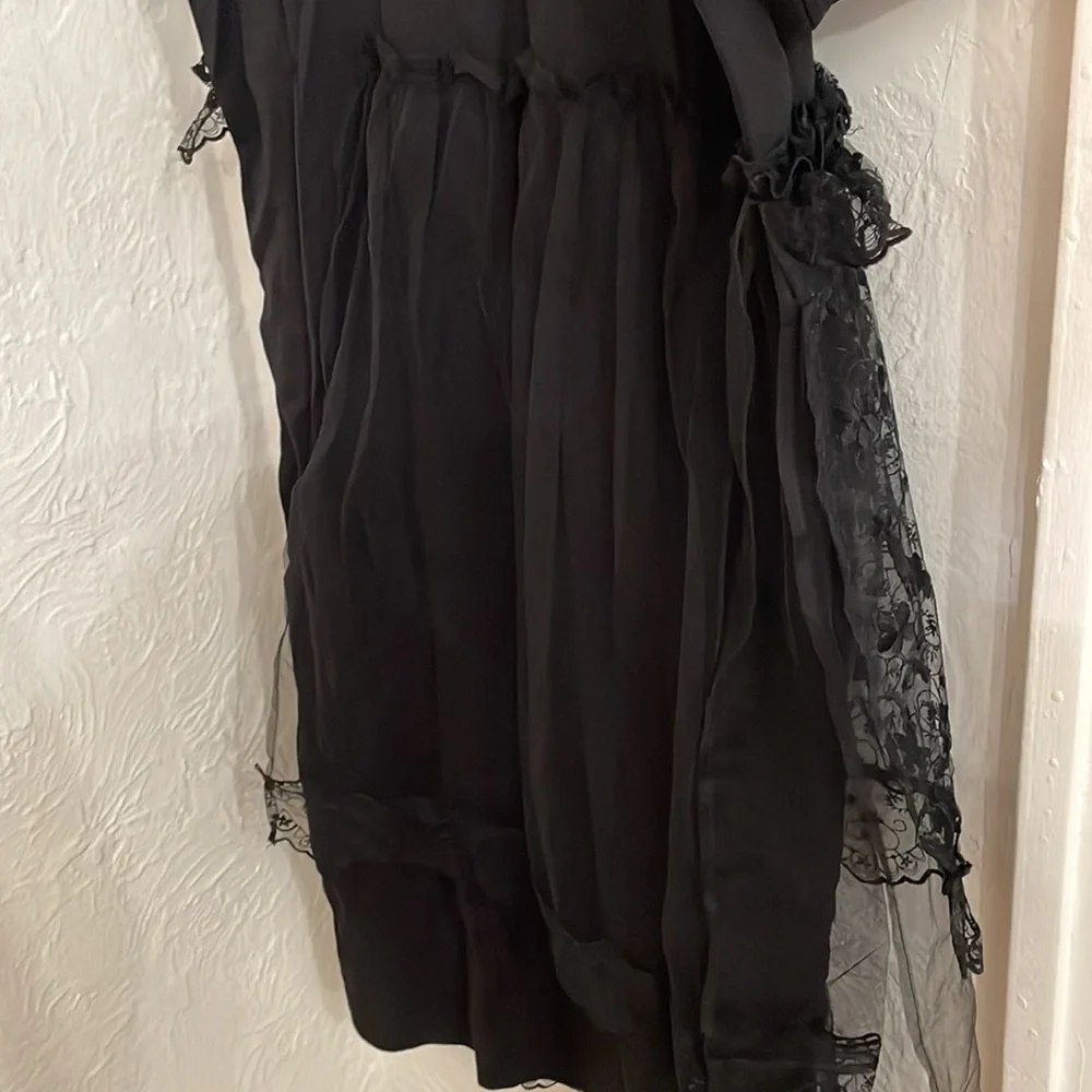 Simone Rocha Black Lace-Trim T-Shirt Maxi Dress - Picture 6 of 7